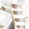Smarty Had A Party White with Gold Square Edge Rim Plastic Wedding Value Set, 720PK 519GVS120 - alternate 2